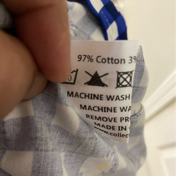 T34a- COLLECTIF LONDON Blue-White GINGHAM Plaid DAISIES Midi DEMIRA Sheath Dress - Picture 8 of 10